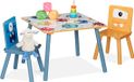 Merkloos Relaxdays Kindertafel met 2 stoeltjes
