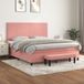 Maison Exclusive - Sommier à lattes de lit avec matelas rose 160x200 cm velours