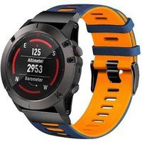 Armband SZSMART Pioneer- voor Garmin Instinct Solar Tactical Edition blauw en oranje