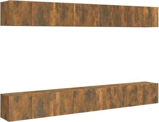 vidaXL Tv-meubelen 8 st 60x30x30 cm bewerkt hout gerookt eikenkleurig