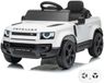Land Rover Defender 90 Voiture électrique pour enfants 12V 1 à 5 ans - Véhicule à batterie avec télécommande, roues EVA et ceinture de sécurité à 3 points - Véhicule à batterie avec portes fonctionnelles et lecteur MP3 - Blanc