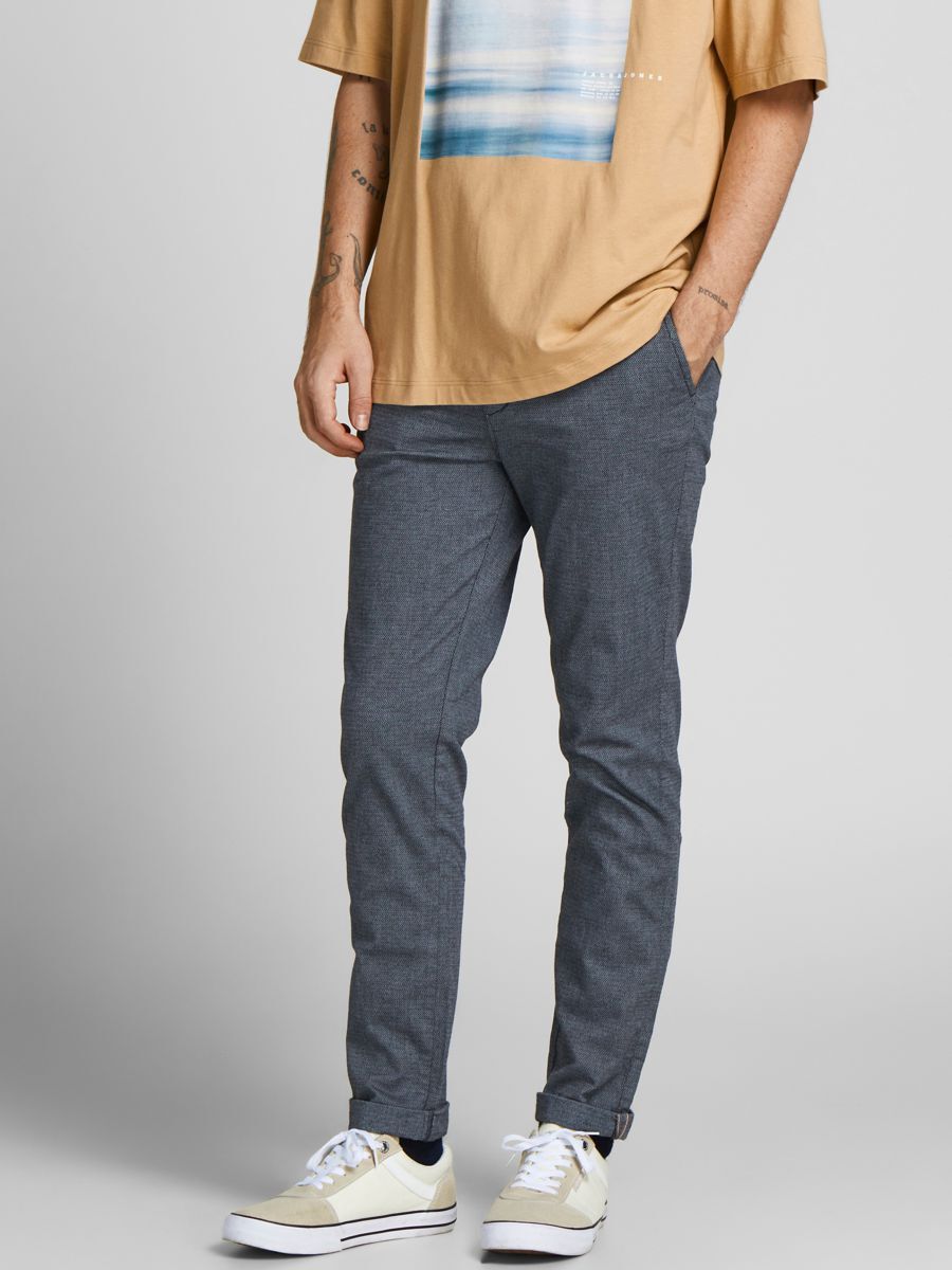 Jack & Jones Marco Fury Faded Denim Chino - Blauw - Maat 27/32