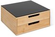 5Five Koffie Capsule Houder - Bamboe - 2 Lades - 30x30x14cm - Universeel