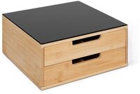 5Five Koffie Capsule Houder - Bamboe - 2 Lades - 30x30x14cm - Universeel