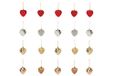 Galileo Casa Kerstmis Hanghart, meerkleurig, 2 x 7 cm, 5 stuks