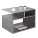 RICOO Salontafel met opbergruimte 69 x 50 x 50 cm woonkamer bijzettafel grijs – WM095-PL