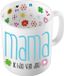 Bellatio Decorations Cadeau koffie/thee mok voor mama - blauw - ik hou van jou - 300 ml - Moederdag