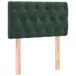 VidaXL Hoofdeind & Voeteind Donkergroen Polyester/Hout 800 mm Breedte