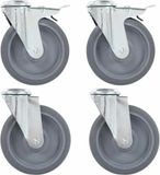 vidaXL Zwenkwielen met boutgaten 4 st 125 mm