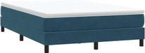 vidaXL Boxspringbed zonder matras, fluweel, donkerblauw, 160x210 cm