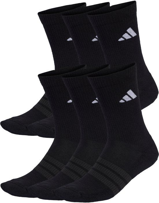 Adidas Performance Gevoerde Sokken 6 Paar - Unisex - Zwart