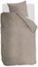Ambiante Cotton Uni dekbedovertrek - Effen - Eenpersoons - 140x200/220 - Taupe