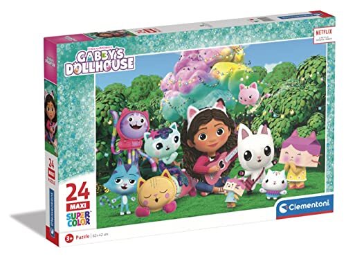 Clementoni - Puzzel 24 Stukjes Maxi Gabby'S Dollhouse, Kinderpuzzels, 3 jaar, 28520