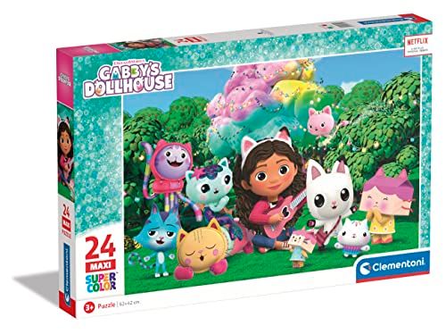 Clementoni - Puzzel 24 Stukjes Maxi Gabby'S Dollhouse, Kinderpuzzels, 3 jaar, 28520