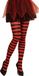 Widmann Carnaval verkleed panty - Gestreept - rood/zwart - Dames - Heksen panty - 70 denier M/L