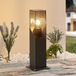Lucande Sokkellamp Fiola, 40 cm, antraciet, IP54