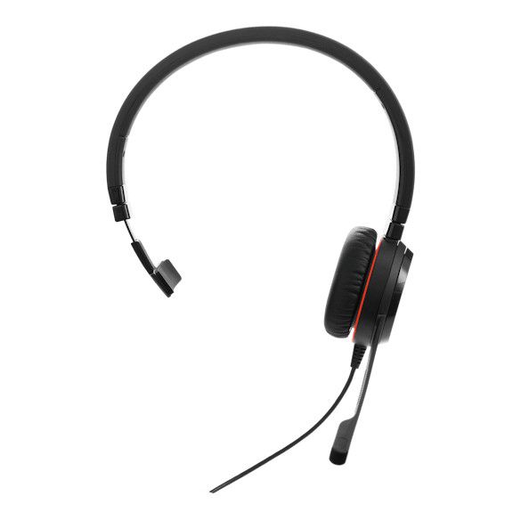 Jabra Evolve 30 II, Microsoft Teams gecertificeerde mono bedrade headset met oproepbesturingseenheid, ruisonderdrukkende microfoon, LED-indicatoren, uitstekende geluidskwaliteit - USB-C/A, zwart