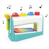 Hola Muzikale xylofoon voor baby's, met realistische geluiden van muziekinstrumenten, interactief speelgoed met hamer en ballen, spel dat het leren en de coördinatie bevordert, als cadeau voor baby's