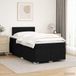 vidaXL Boxspringbed met matras, zwart, 120 x 190 cm, gestoffeerd