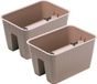 Merkloos Prosperplast Balkon plantenbak Ratolla - 3x - kunststof - taupe - 40 cm - rotan look