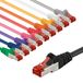 goobay 69803 CAT 6 netwerkkabel met RJ45-stekkers, S/FTP, patchkabel, 2-voudig afgeschermd, LAN-kabel, 10 GB ethernet, 10 x 5 m, set van 10 kleuren