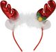 Home & Styling Kerst diadeem/haarband - rendier gewei met oren - rood - polyester