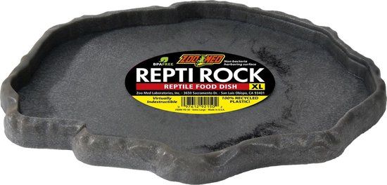 Zoo Med Repti Rock Food Dish XLarge - Reptiel - Grijs/Groen