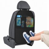AiQInu Car Seat Back Protector with Large Storage Pockets - Waterproof, Stain Resistant (Black)