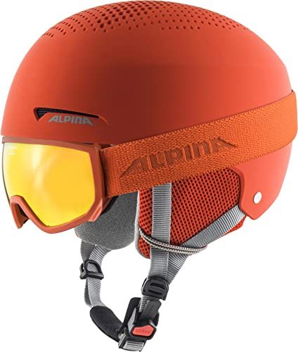 Alpina ZUPO SET Skihelm - Pumpkin-orange Matt - 48-52 cm - Kinderen - 2022