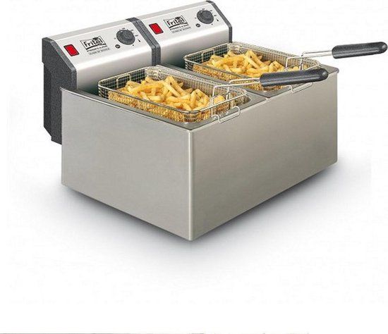 Fritel Turbo SF 4905 - Dubbele Friteuse - 2 x 8L - 6600W - Zilver