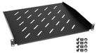 HMF 65499: Serverkastbodem | 19 inch | 1 HE | Inbouwdiepte 400 mm | Zwart