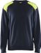 Blåkläder Sweatshirt bi-colour 3580-1158 - Donker marineblauw/High Vis Geel - XL