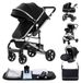 StarTech Kinderwagen 3-in-1 - Model 530 - Geschikt voor pasgeborenen - Opvouwbaar - Compatibel met autostoeltjes - Geschikt voor 0-3 jaar - Draagvermogen meer dan 20 kg - Diepzwart