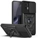 Motorola Coque Hybride à Anneau Rotatif avec Protection pour Appareil Photo - Noire