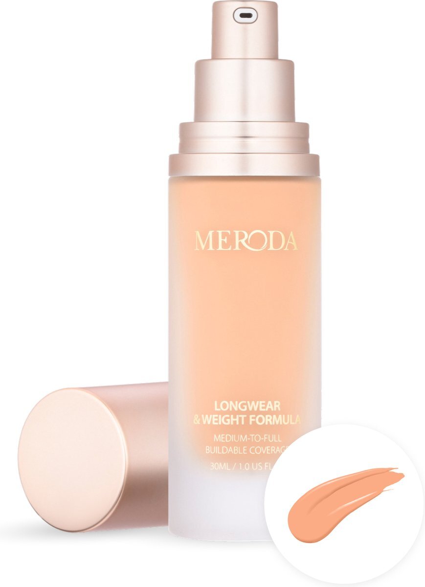 Meroda Cosmetics Meroda Universal Foundation - 7C | Lichtbeige met een neutrale gouden ondertoon - 30ml
