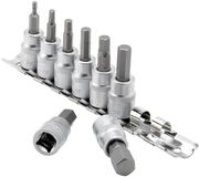 Draper 3/8" inbus doppenset op rail, 8-delig