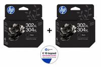 HP 302/304XL - Inktcartridge - Origineel - 2x Zwart XL