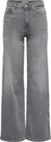 ONLY ONLMADISON Blush High Waist Wide Leg Jeans - Light Grey Denim - Women's W28/L34