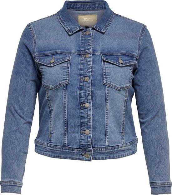 ONLY Carmakoma CARWESPA LS Jacket - Light Blue Denim - Women's Size 46