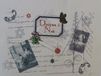 La Boîte à Broder COU029LE bedrukte coupon, kerstmotief, linnen, natuurlijke kleuren