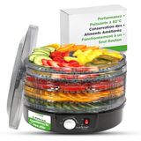 NutriChef Elektrische Voedseldroger – Multi-Laagse Voedselbewaarder, Dehydrateert Vlees, Vis, Groenten, Fruit & Paddenstoelen, 5 Stapelbare Trays, Ideaal voor Beef Jerky, Zwart