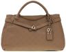 GUESS Ella Logo Girlfriend Satchel Handtas Schoudertas Beige Logo Taupe