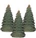 Anna's Collection LED kerstboom kaars - 3x - groen - 20 cm