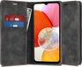 Techsuit Confy Book Wallet Case voor Samsung Galaxy A14 4G/5G - Zwart