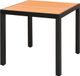 HKC Table de jardin 80x80x74 cm aluminium et HKC marron