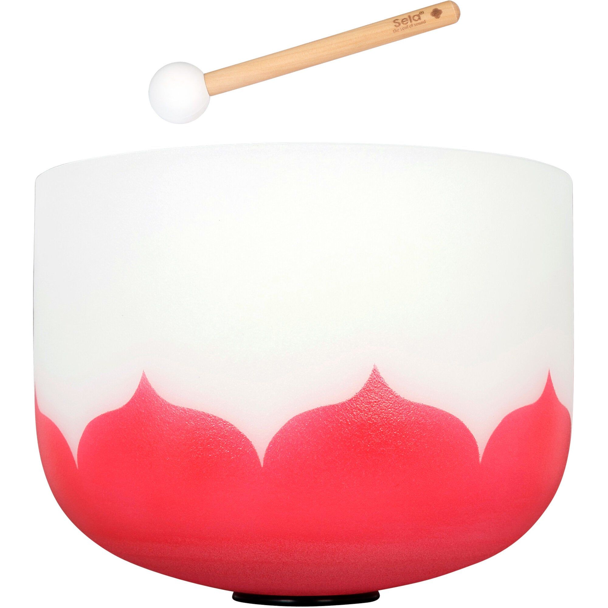 Sela SECLU14C Red Crystal Singing Bowl Set - Lotus (C: 432 Hz)