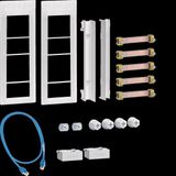 Hager Verbindingsset ZM02MS, universeel, 3-punts, kast/kast, incl. WAN-aansluiting