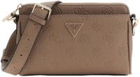 GUESS Cresidia II Mini Xbody Top Zip Bag Cream White Logo crème