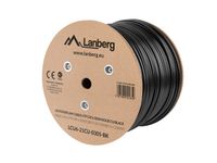 Lanberg LAN kabel CAT 6 UTP 305M Outdoor FLUKE PASSED CU Netwerkkabel Zwart
