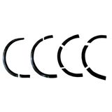 Oneway Set spatbordverbreders (Trims) compatibel met Volkswagen Transporter T6 2015-2019 (Korte wielbasis/Schuifdeur rechts) - Glanzend zwart